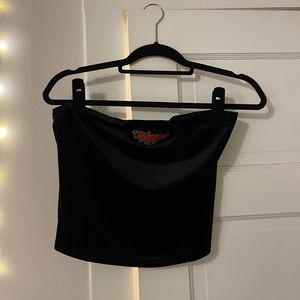 Velvet tube top